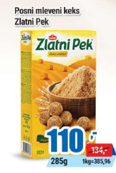 Posni mleveni keks Zlatni Pek
