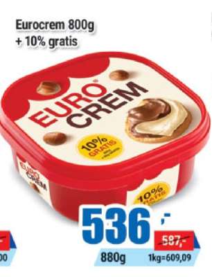 Eurocrem 800g + 10% gratis