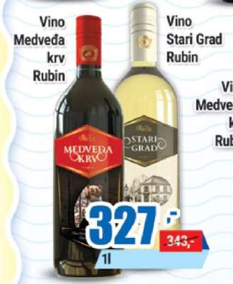 Vino Medveđa krv Rubin