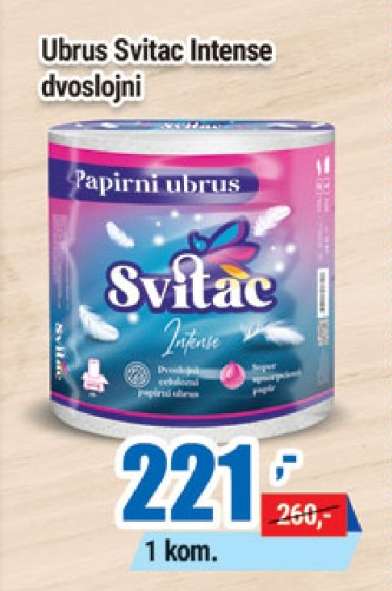Ubrus Svitac Intense dvoslojni