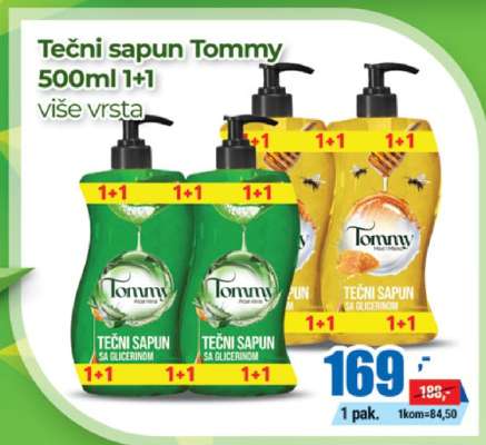 Tečni sapun Tommy 500ml 1+1