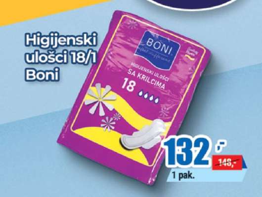 Higijenski ulošci 18/1 Boni