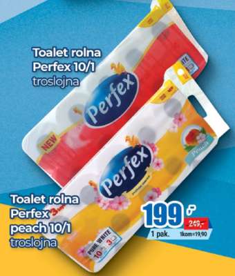 Toalet rolna Perfex peach 10/1