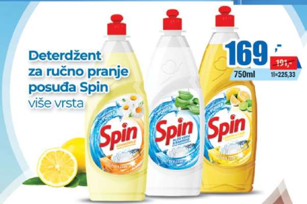 Deterdžent za ručno pranje posuđa Spin