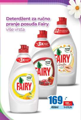 Deterdžent za ručno pranje posuđa Fairy