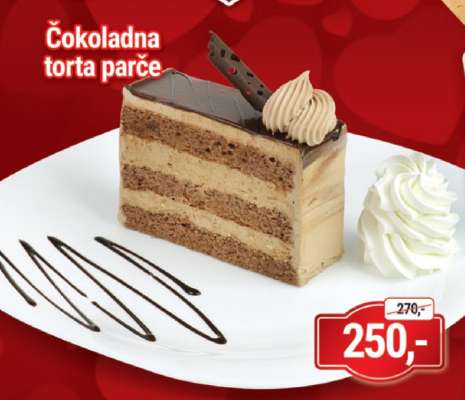 Čokoladna torta parče