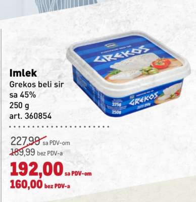 Imlek Grekos beli sir