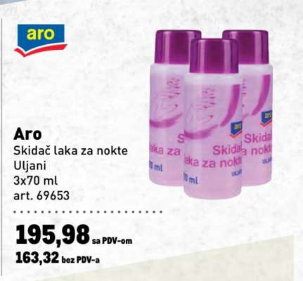 Aro Skidač laka za nokte Uljani