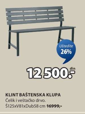 KLINT BAŠTENSKA KLUPA