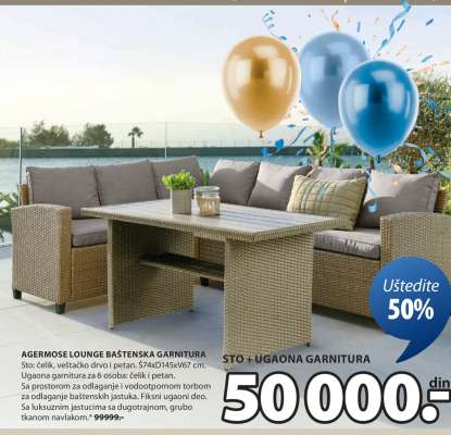 AGERMØSE LOUNGE BAŠTENSKA GARNITURA