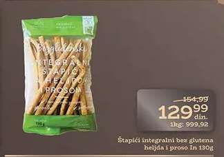 Štapići integralni bez glutena heljda i proso