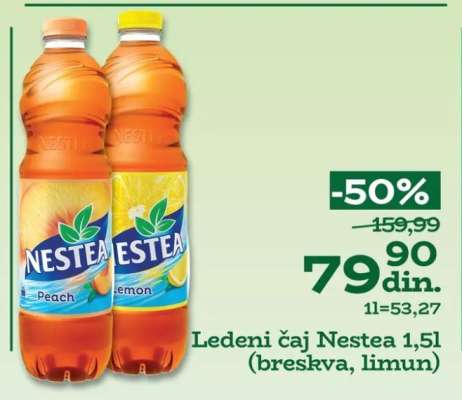 Ledeni čaj Nestea 1,5l (breskva, limun)