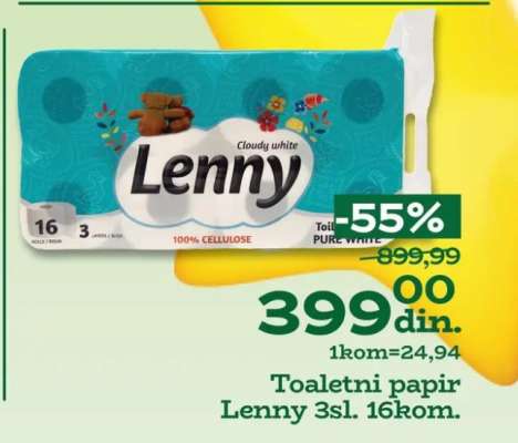 Toaletni papir Lenny 3sl. 16kom.