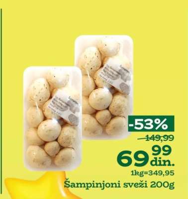 Šampinjoni sveži 200g