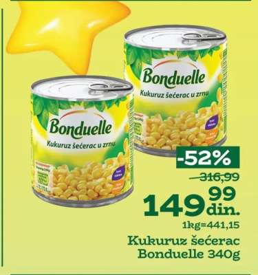 Kukuruz šećerac Bonduelle 340g