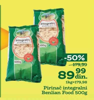Pirinač integralni Benlian Food 500g
