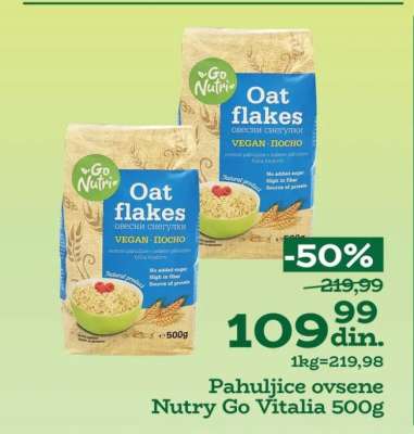 Pahuljice ovsene Nutry Go Vitalia 500g