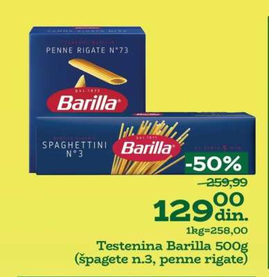 Testenina Barilla 500g
