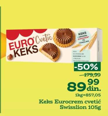 Keks Eurocrem cvetić Swisslion 105g