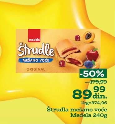 Štrudla mešano voće Medela 240g