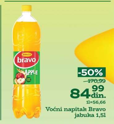 Voćni napitak Bravo jabuka 1,5l