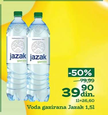 Voda gazirana Jazak 1,5l