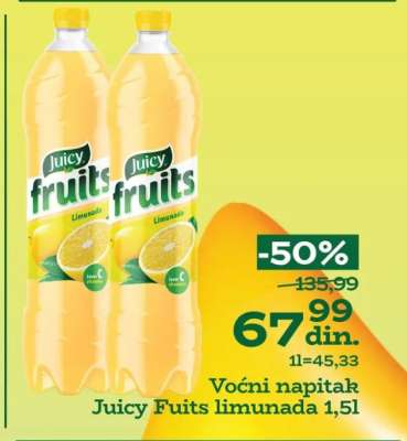 Voćni napitak Juicy Fruits limunada 1,5l