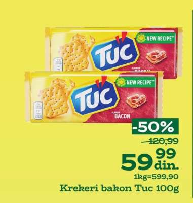 Krekeri bakon Tuc 100g
