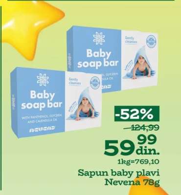 Sapun baby plavi Nevena 78g