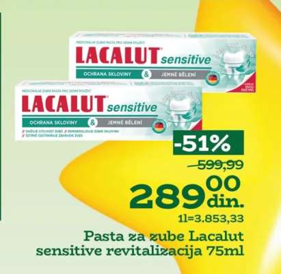 Pasta za zube Lacalut sensitive revitalizacija 75ml