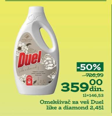 Omekšivač za veš Duel like a diamond 2,45l