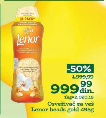 Lenor beads gold 495g