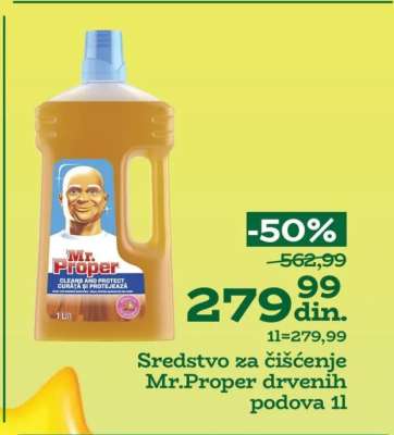 Sredstvo za čišćenje Mr.Proper drvenih podova 1l