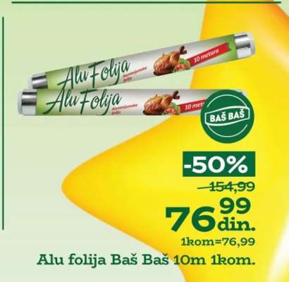Alu folija Baš Baš 10m 1kom.
