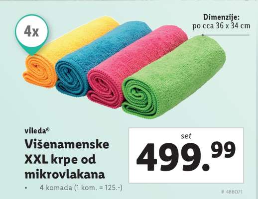 Višenamenske XXL krpe od mikrovlakana