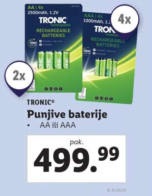 TRONIC Punljive baterije
