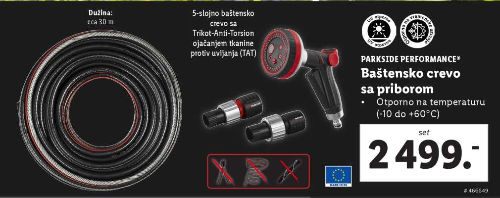 Baštensko crevo sa priborom