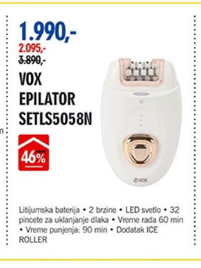 VOX EPILATOR SETLS5058N
