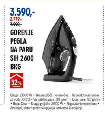 GORENJE PEGLA NA PARU SIH 2600 BKG