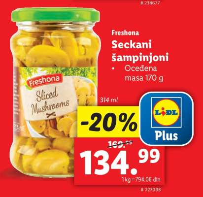 Freshona Seckani šampinjoni