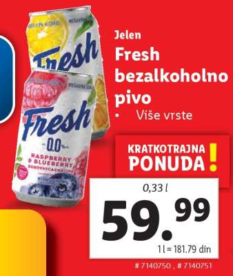 Jelen Fresh bezalkoholno pivo