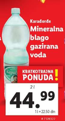 Karađorđe Mineralna blago gazirana voda