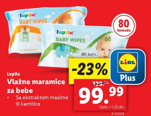 Lupilu Vlažne maramice za bebe