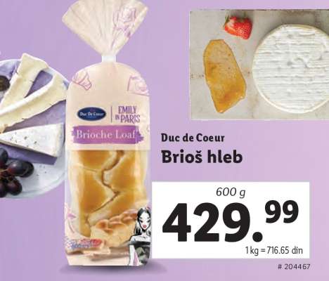 Duc de Coeur Brioš hleb