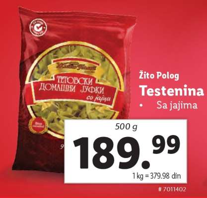 Žito Polog Testenina