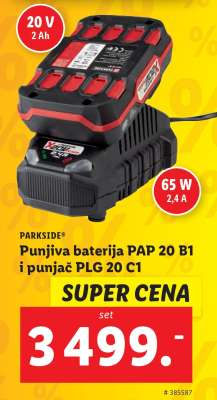 Punjiiva baterija PAP 20 B1 i punjač PLG 20 C1