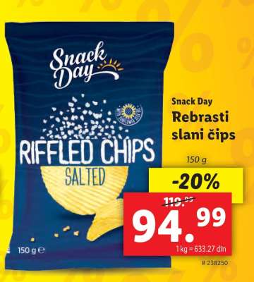 Snack Day Rebrasti slani čips