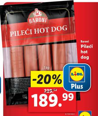 Baroni Pileći hot dog