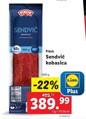 Pikok Sendvič kobasica