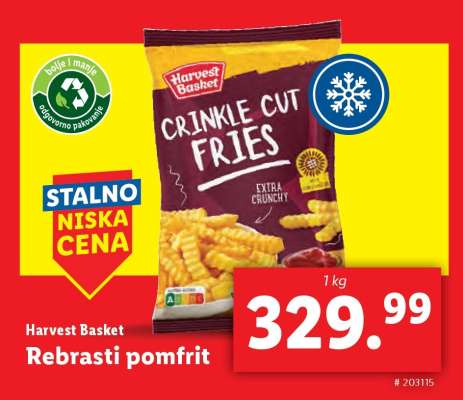 Harvest Basket Rebrasti pomfrit